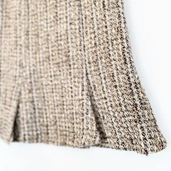 Jones New York Brown Tan Mini Fit and Flare Skirt - Picture 3 of 13